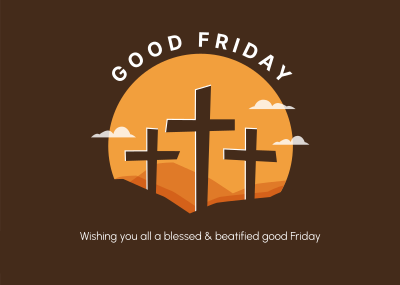 Good Friday Badge Postcard Image Preview