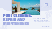 Pool Cleaning Services Facebook Event Cover Design