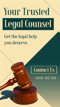 Trusted Legal Counsel Facebook Story Design