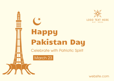 Happy Pakistan Day Postcard Image Preview