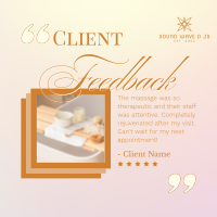 Spa Client Feedback Instagram post Image Preview