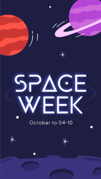 Space Week Event Facebook Story Design