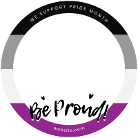 Asexual Pride Flag  Instagram Profile Picture Design