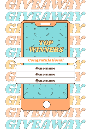 Comical Giveaway Winners Flyer Image Preview