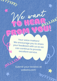 Quirky Feedback Reviews Flyer Image Preview