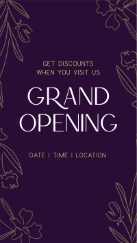 Floral Grand Opening Facebook story Image Preview