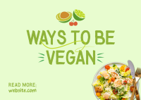 Vegan Food Adventure Postcard Image Preview