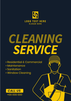 Janitorial Cleaning Poster Image Preview