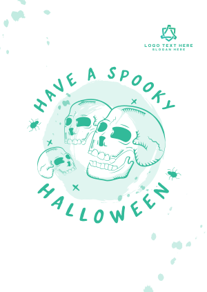 Halloween Skulls Greeting Poster Image Preview