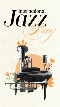Modern International Jazz Day Facebook Story Design