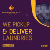 Laundry Delivery Linkedin Post Design