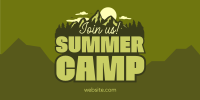 Summer Camp Twitter Post Design