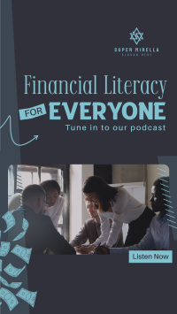 Financial Literacy Podcast Facebook Story Design