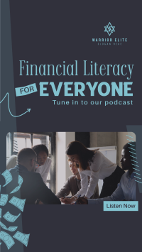 Financial Literacy Podcast Facebook story Image Preview