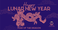 Lunar Year Chinese Dragon Facebook Ad Design