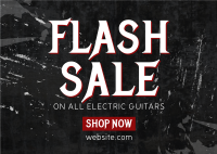 Guitar Flash Sale Postcard Design