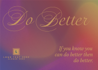 Gradient Do Better Postcard Design