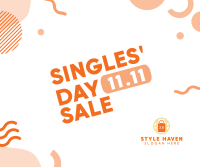 11.11 Singles' Sale Facebook Post Design