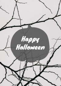 Simple Halloween Greeting Poster Design