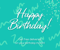 Doodly Birthday Promo Facebook Post Design