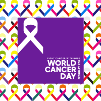 Cancer Day Ribbons Linkedin Post Image Preview