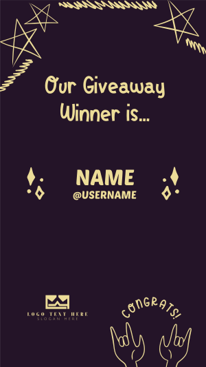 Giveaway Winner Announcement Facebook story Image Preview