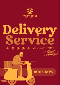 Retro Courier Service Flyer Image Preview