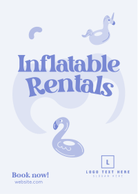 Party with Inflatables Flyer Design