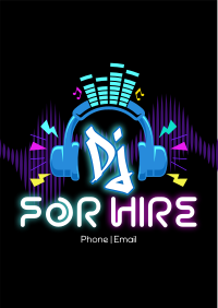 DJ for Hire Flyer Design