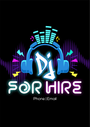 DJ for Hire Flyer Image Preview