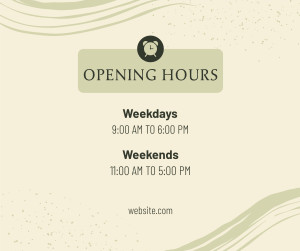 New Opening Hours Facebook post