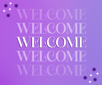 Gradient Sparkly Welcome Facebook post Image Preview