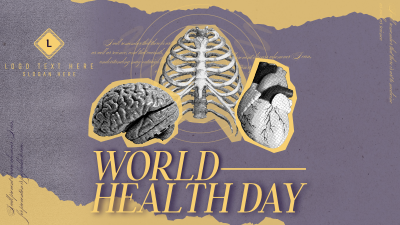 Vintage World Health Day Facebook event cover Image Preview