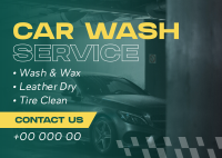 Professional Car Wash Service Postcard Design