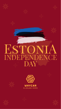 Simple Estonia Independence Day Instagram Story Design