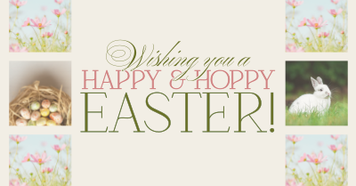 Rustic Easter Greeting Facebook ad Image Preview