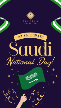 Raise Saudi Flag Facebook Story Design