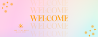 Gradient Sparkly Welcome Facebook Cover Design