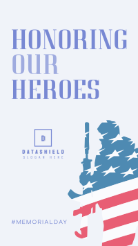 Remembering Our Heroes Facebook Story Design