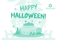 Dripping Halloween Potions Postcard Image Preview