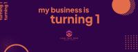 My Business Is Turning 1 Facebook cover Image Preview
