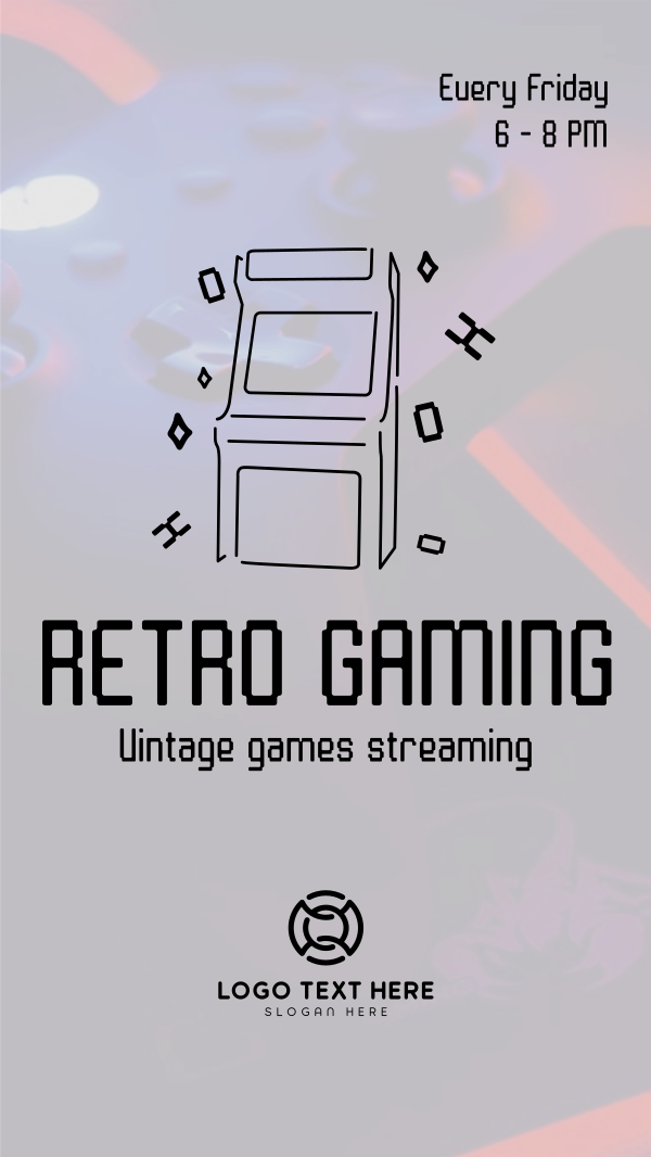 Retro Gaming Instagram Story Design Image Preview