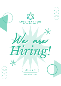 Quirky We're Hiring Flyer Design