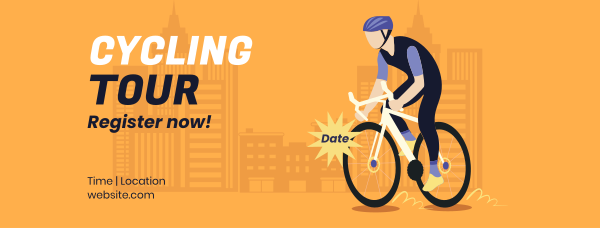 City Cycling Tour Facebook Cover Design Image Preview