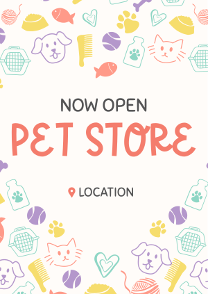 Pet Store Now Open Poster Image Preview