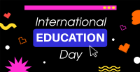 Playful Cute Education Day Facebook ad Image Preview