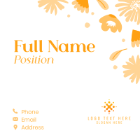 Dainty and Feminine Flowers Business Card Design