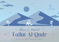 Blessed Lailat al-Qadr Postcard Design