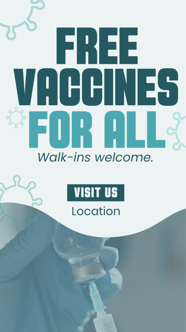 Free Vaccination For All Instagram Story Design