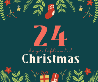 Countdown To Christmas Facebook Post Design